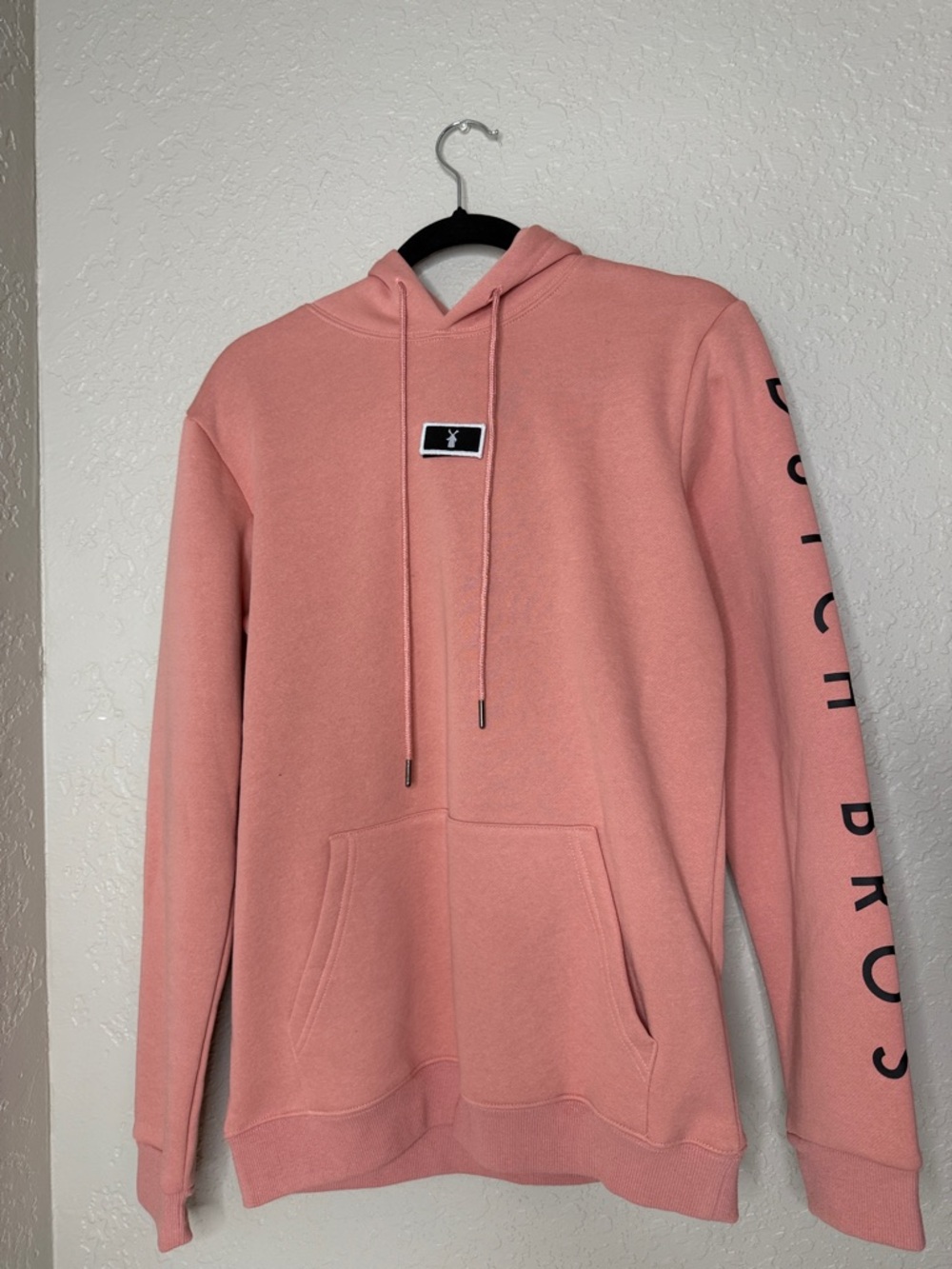 Dutch Bros Dusty Coral Hoodie with Black Accents